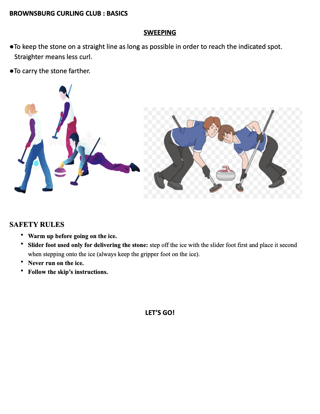 INITIATION AU CURLING Lesson4A