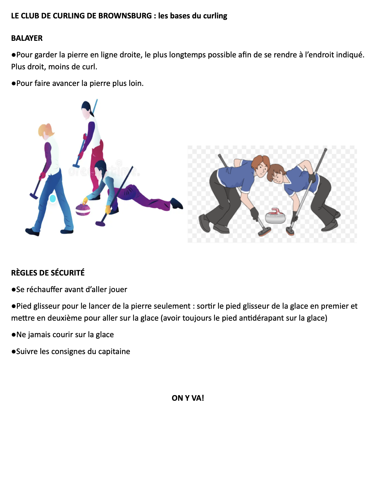 INITIATION AU CURLING Lecon4